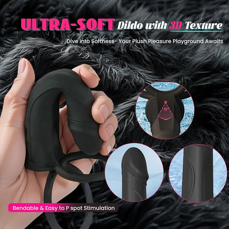 Penis Ring Vibrating G-Spot Dildo