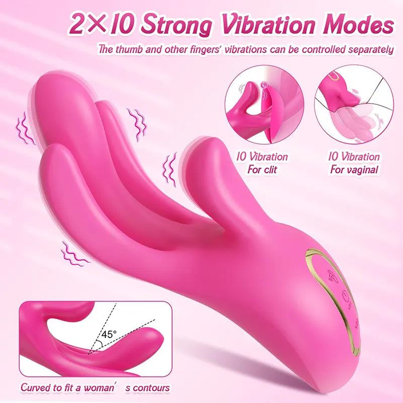 Finger insertion for clitoral stimulation G-spot vibrator