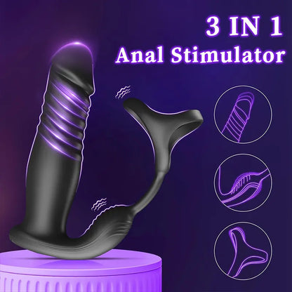 3-in-1 APP Insertion Pleasure Penis Ring