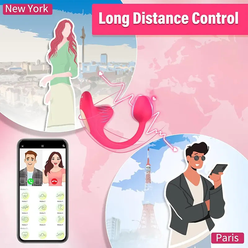 Dual-Motor App-Controlled Wearable Panty Vibe