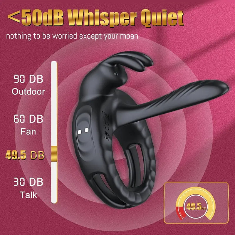 Passion Pulse Couple's Vibrator Sleeve with Rabbit Clitoris Stimulator