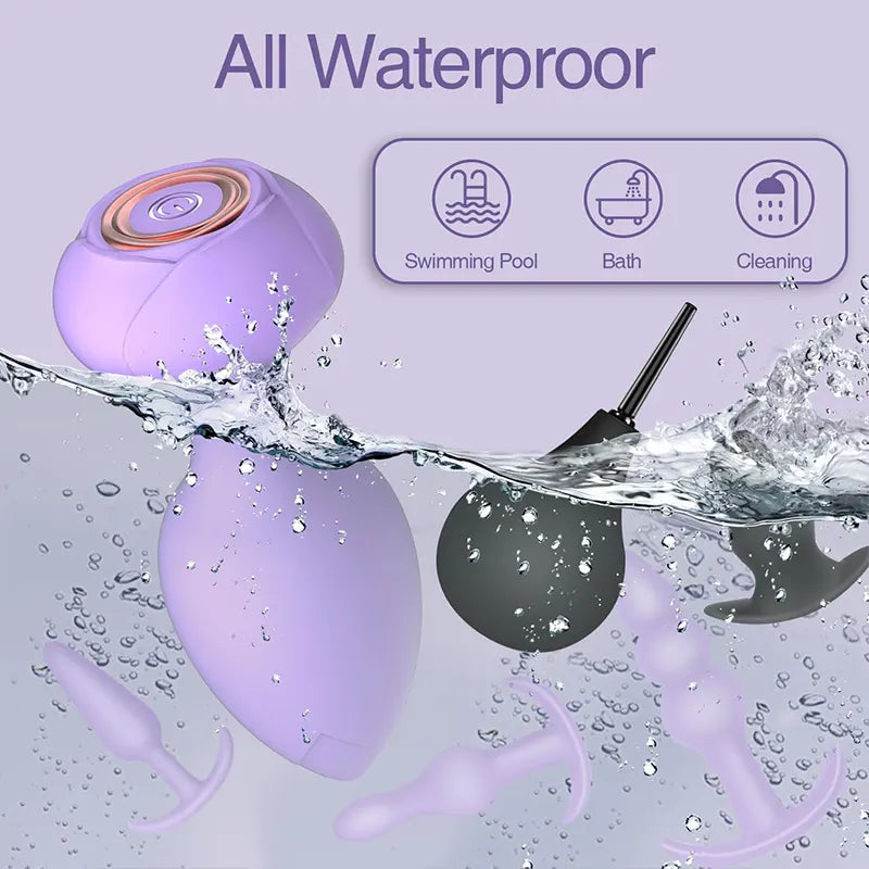 6-Piece Anal Kit with Vibrating Plug & Remote – Body-Safe Silicone