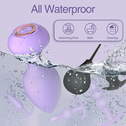 6-Piece Anal Kit with Vibrating Plug & Remote – Body-Safe Silicone