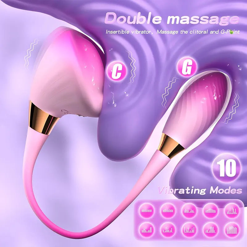 3 in 1 Dual Headed Female Flower Vibrator