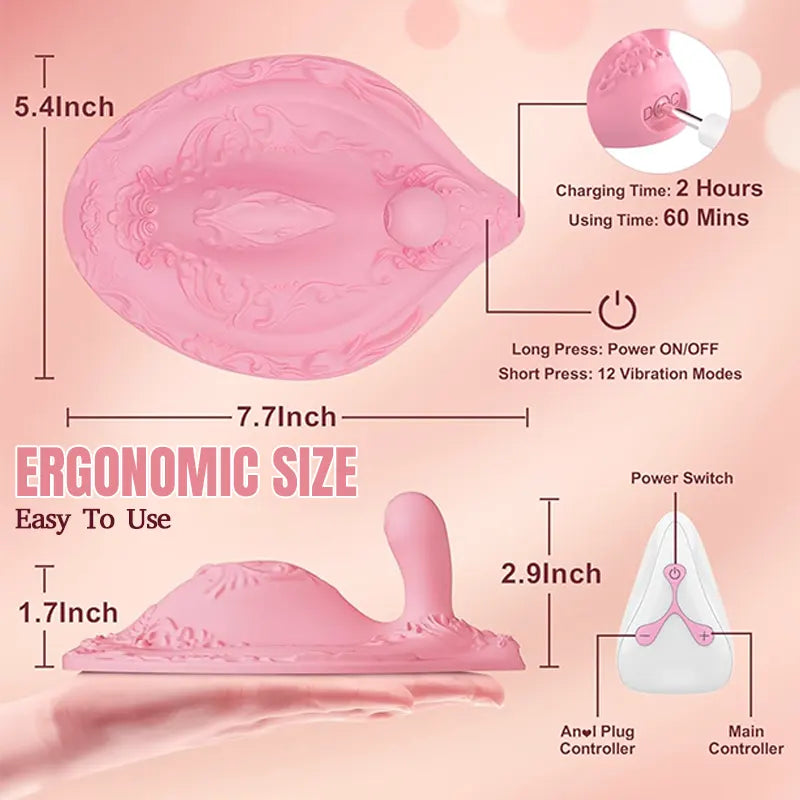 Cushion Remote Control Rear Dildo Vibrator