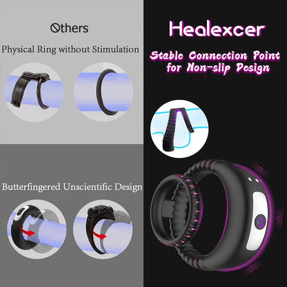 Vibrating Double-ring Cock Ring