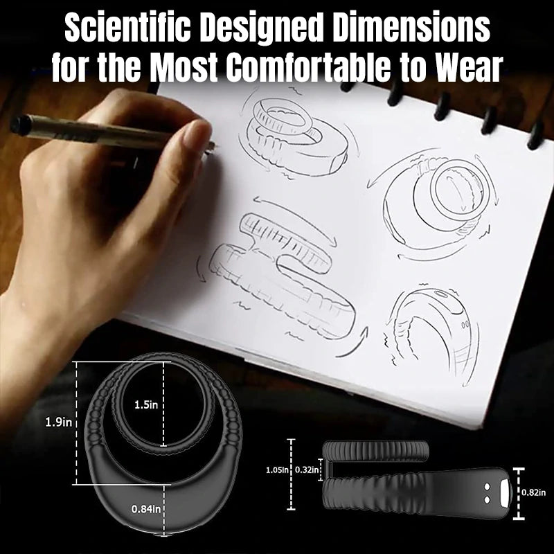 Vibrating Double-ring Cock Ring