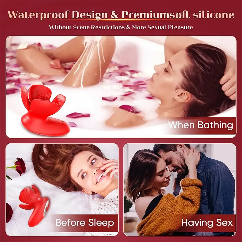 10 Patterns Rose Nipple Vibrator