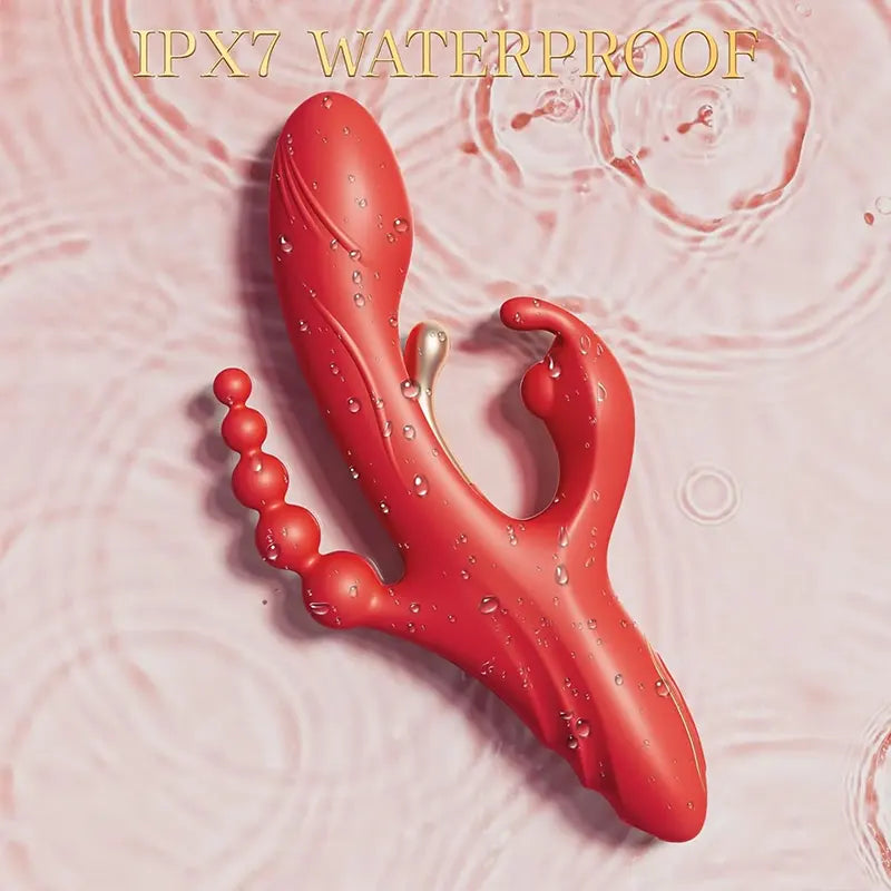 PleasureMax 4-in-1 Vibrating Anal & Vaginal Dildo with Suction