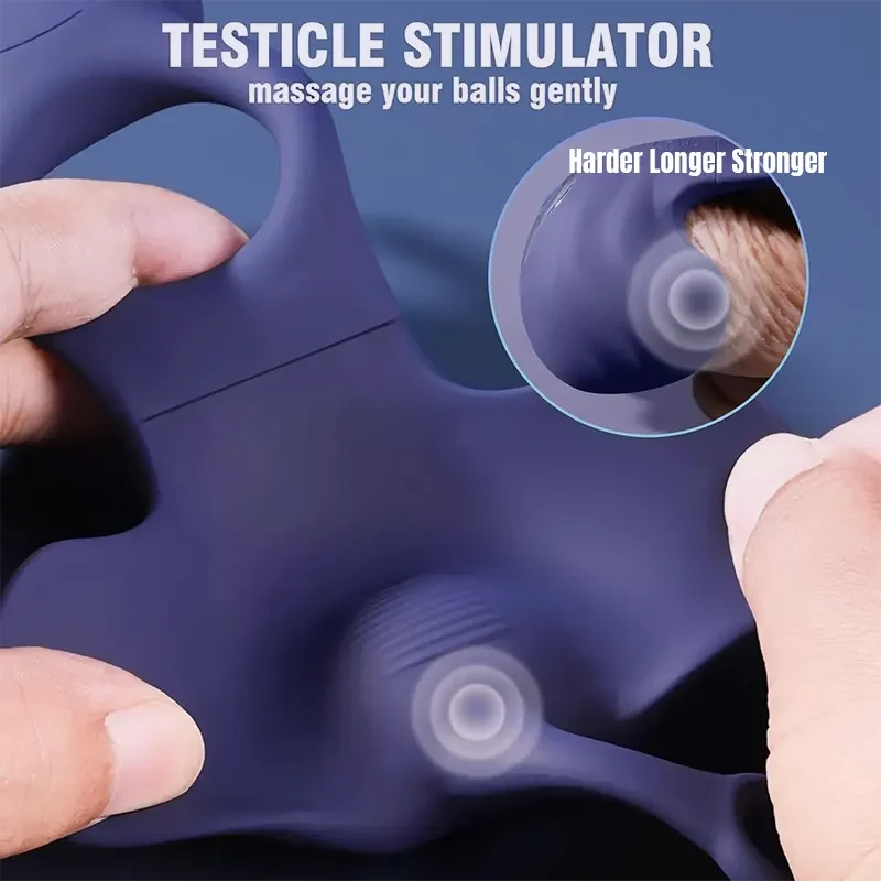Vibrating Cock Ring with Testicle Stimulator