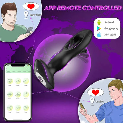 2-in-1 Tapping & Vibrating Anal Plug