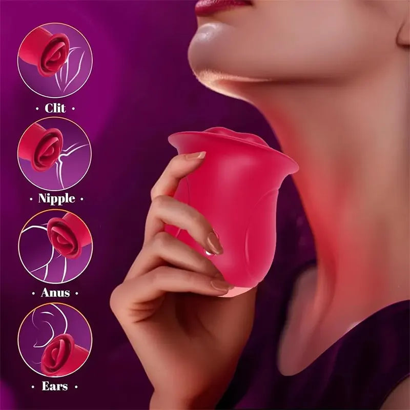 Clitoral Tongue Stimulation Rose Vibrator