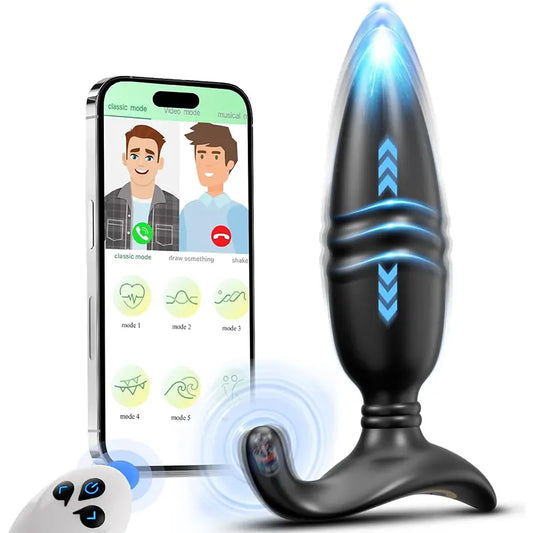 App-Controlled Thrusting Anal Vibration Prostate Massager