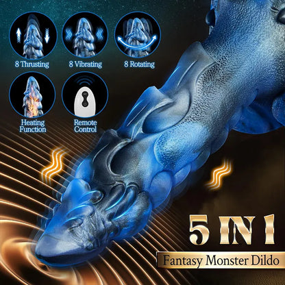 9.5" Thrusting Monster Dildo – Heated Fantasy Vibrator