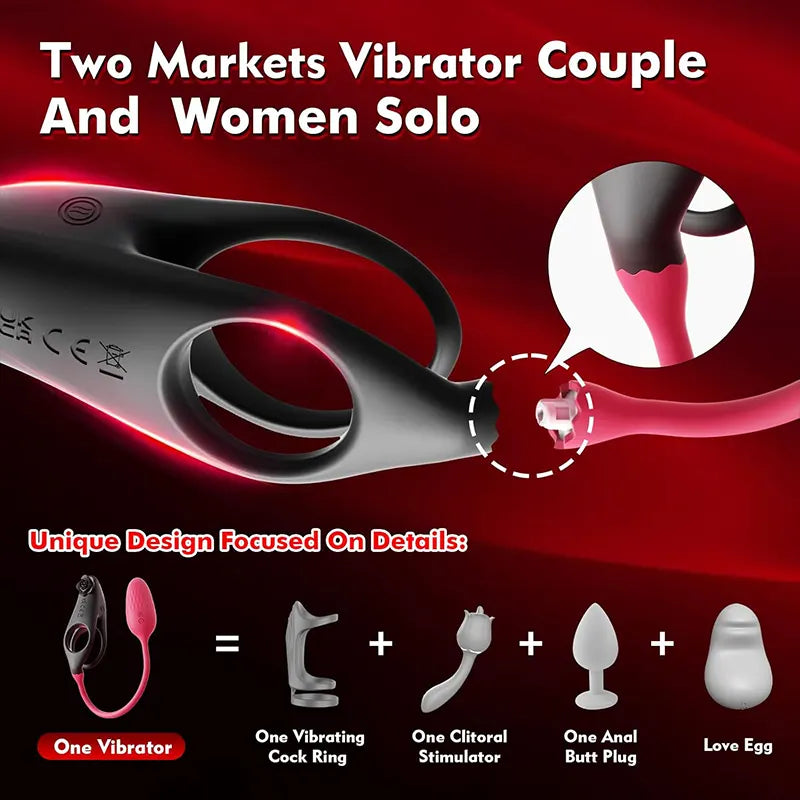 Multifunctional Couple Remote Control G-Spot Penis Ring