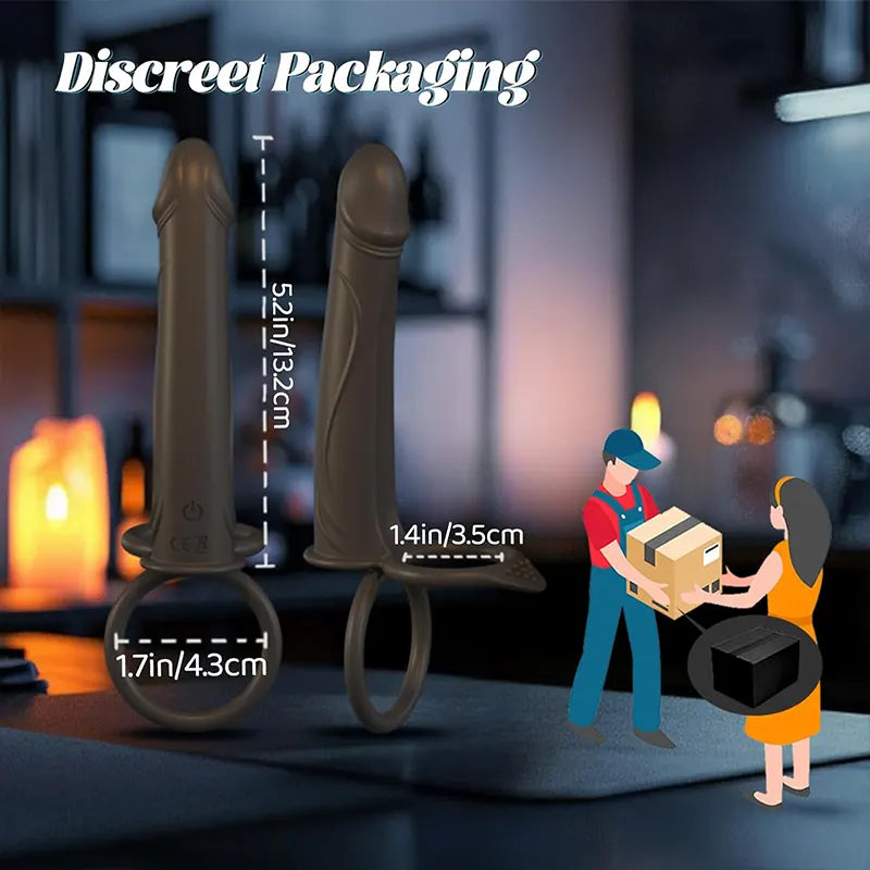 Penis Ring Vibrating G-Spot Dildo