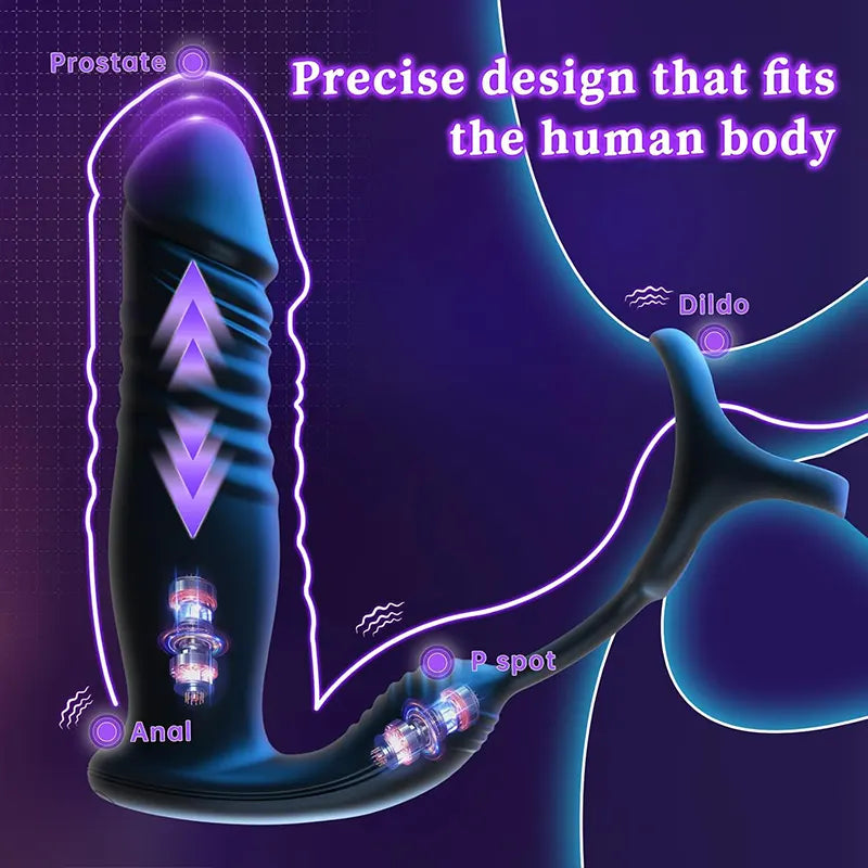 3-in-1 APP Insertion Pleasure Penis Ring