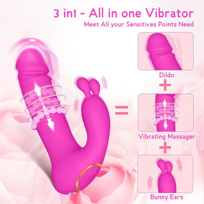 3-in-1 Remote Control Rabbit Vibrator