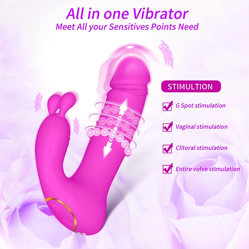 3-in-1 Remote Control Rabbit Vibrator