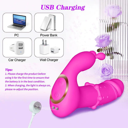 3-in-1 Remote Control Rabbit Vibrator